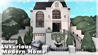 BLOXBURG Luxurious Modern Home Speedbuild  Roblox House Build [upl. by Ardnossac]