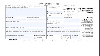 IRS Form 1099LTC walkthrough LongTerm Care and Accelerated Death Benefits [upl. by Conlen]