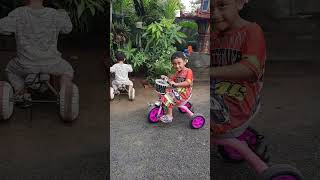 Oun Meas getting a new bike​​ and play with Somnang [upl. by Ticon]