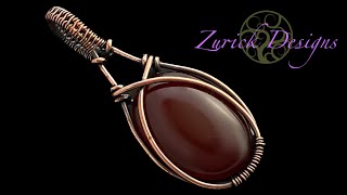 Wire Wrapping Tutorial Simple Wire Wrapped Cabochon Pendant Great For Beginners [upl. by Jozef]