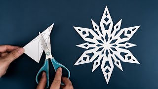 How to Make 6Pointed Snowflakes out of paper  Christmas Decorations  Paper Snowflake 71 [upl. by Pazia]