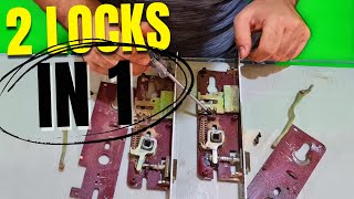 Combine two damaged locks into one secure lock DIY mortise lock [upl. by Erdei]