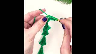 Häkeln Eine Weihnachtsgirlande crochet stricken knitting muster handmade [upl. by Charley61]