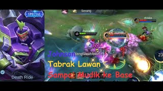 ONE HIT DELETE JOHNSON TABRAK SEMUA LAWAN SAMPAI MUDIK KE BASE JOHNSON MOBILE LEGENDS [upl. by Hansel]