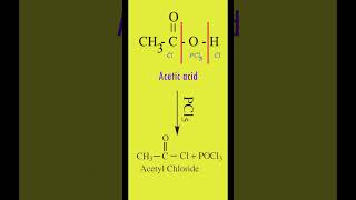 Reaction of Acetic acid with PCl5  Acetyl chloride  cbse  organicchemistry [upl. by Venterea]