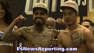 SPEEDY MARES VS JESUS AGUINAGA FACE OFF amp WEIGH IN  EsNews Boxing [upl. by Cart524]