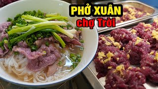 PHỞ XÀO LĂN BÍ ẨN CHỢ TRỜI  miếng thịt bò giật đùng đùng bà lão ngủ vỉa hè 20 năm [upl. by Avert622]