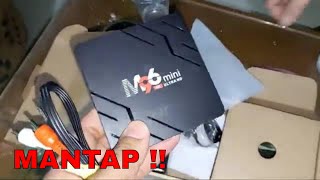 Review Android TV box Rockchip 3229 M96mini 2G 16G Android 90 Smart TV Box LC [upl. by Haseena]