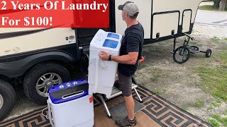 Best Mini Washer For RV Living  Mini Portable Washer Review [upl. by Udele]