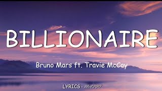 Bruno Mars ft Travie Mccay  Billionaire Lyrics video [upl. by Buckie]