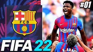 FIFA 22 Barcelona Career Mode EP1  SAVING THIS CLUB😤 [upl. by Eniffit]