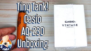 Tiny Tank Casio AQ230 Unboxing amp First Impressions casio unboxing [upl. by Westleigh]