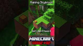 I Made Skyblock in Minecraft Hardcore 1 [upl. by Enneite]