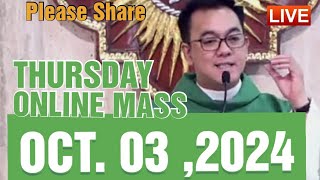 QUIAPO CHURCH LIVE MASS TODAY REV FR DOUGLAS BADONG OCTOBER 32024 [upl. by Chiquita]