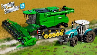 Colheitadeira Lizard Reaper 2000 Trator Massey Ferguson 8S Colheita de Soja FS22  neimarjanke [upl. by Ahseela677]