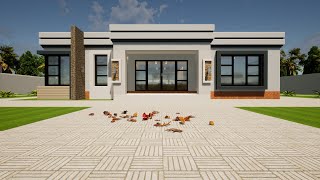 Elegant and simple house design  Flat roof house design  Hidden roof house  3 Bedroom [upl. by Burkhard]