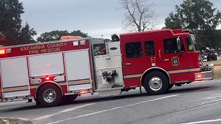 NEW Escambia Engine RESPONDING Escambia County Fire Rescue Florida [upl. by Gerty55]