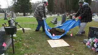 Cemetery Cremation Burial  digging the hole [upl. by Giarla]