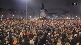 Je suis Charlie Paris gathers after terror attack [upl. by Chaffee]