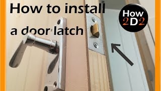 How to install door latch and handle How to fit door handle and lock [upl. by Chaffee220]