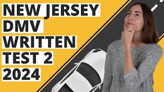 New Jersey DMV Written Test 2 2024 60 Questions with Explained Answers [upl. by Anerdna724]