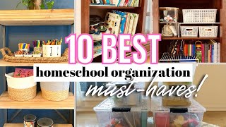 HOMESCHOOL ORGANIZATION MUSTHAVES  SPACESAVING amp BUDGETFRIENDLY [upl. by Lahcim248]