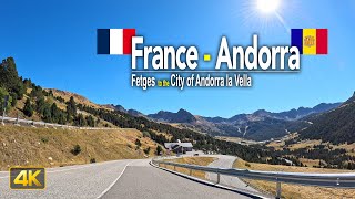 Driving across the Pyrenees mountains from France 🇫🇷 to Andorra 🇦🇩 [upl. by Alih]