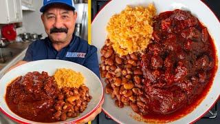 How to Cook CHILE CON CARNE aka CHILE COLORADO authentic Mexican Red Sauce Recipe [upl. by Sulakcin442]