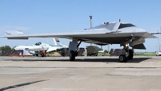 Russian Sukhoi S70 stealth UCAV shot down in Ukraine [upl. by Thurman]