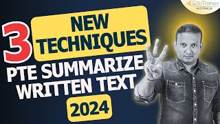 3 New Techniques amp Templates for PTE Summarize Written Text in 2024  Edutrainex PTE [upl. by Yaffit]