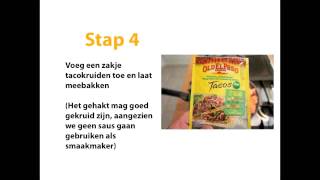 Gezond recept volkoren wrap met kruidig gehakt en zure room [upl. by Enahc]