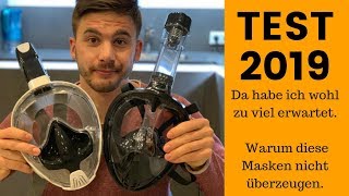 2019 Schnorchelmaske im Test Billigschrott aus Asien Tauchermaske Vollmaske Produktvergleich [upl. by Arahsat]