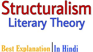 Structuralism Literary theory  Ferdinand de Saussure  In Hindi [upl. by Aggappera]