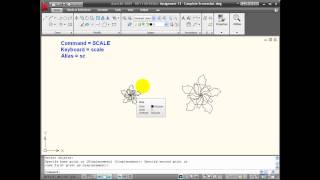 AutoCAD Tutorials  Using the SCALE Command [upl. by Onder]