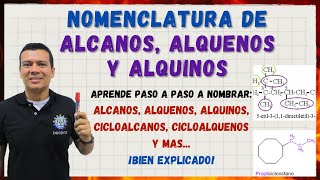 🏅COMO NOMBRAR NOMENCLATURA DE ALCANOS ALQUENOS ALQUINOS CICLOALCANOS CICLOALQUENOS DIENOS [upl. by Chas]