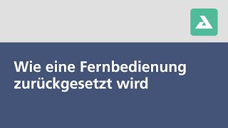 Fernbedienung Wie die Fernbedienung zurückgesetzt wird – EGLO connectz smarthome smartlight [upl. by Aniraad]