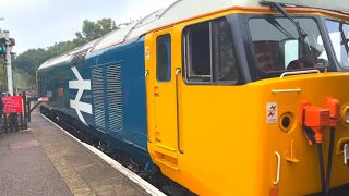 Class 50 Rodney in British Rail colours at North Weald Station [upl. by Zink]