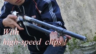 Homemade airsoft shotgun HD with highspeed clips [upl. by Eed224]