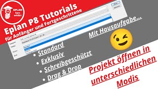 EPLAN Projekt Modus Standard Exklusiv Schreibgeschützt und DragampDrop kurz erklärt [upl. by Eddy791]
