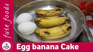 Banana Egg Cake Without Oven  Banana Cake recipe  Chocolate Banana Cake Recipe By Fute Foods [upl. by Langsdon455]