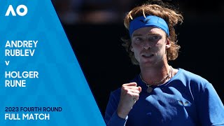 Andrey Rublev v Holger Rune Full Match  Australian Open 2023 Fourth Round [upl. by Eniawed]