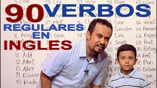 90 VERBOS REGULARES EN INGLES [upl. by Gus]