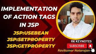 05 Implementation of jspuseBean jspsetProperty jspgetProperty  How to use JSP Action Tags [upl. by Rora]