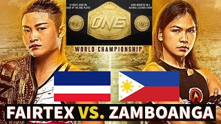 ISANG PINAY LALABAN SA MMA WORLD TITLE  STAMP FAIRTEX VS DENICE ZAMBOANGA [upl. by Valeta]