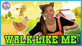 Walk Like Me  Nursery Rhymes  Songs for Kids  Action Songs for Kids  Pevan amp Sarah [upl. by Hathcock218]