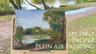 My First Ever Proper Plein Air Painting Using My New Wave Poschade Box [upl. by Theda]