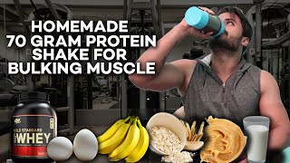 Homemade Protein Shake  70g Protein  Bulking Muscles [upl. by Avra748]