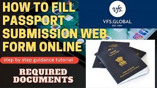 How to Fill Passport submission web form onlinestudy visa canadaget Payment link vfs web form [upl. by Kronick]