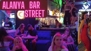 alanya nightlife walking tour 4K UHD alanya bar street  alanya city center turkey travel [upl. by Pearson509]