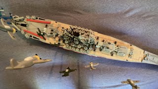 Sinking of the Yamato Part II  Stop Motion [upl. by Sedecrem]